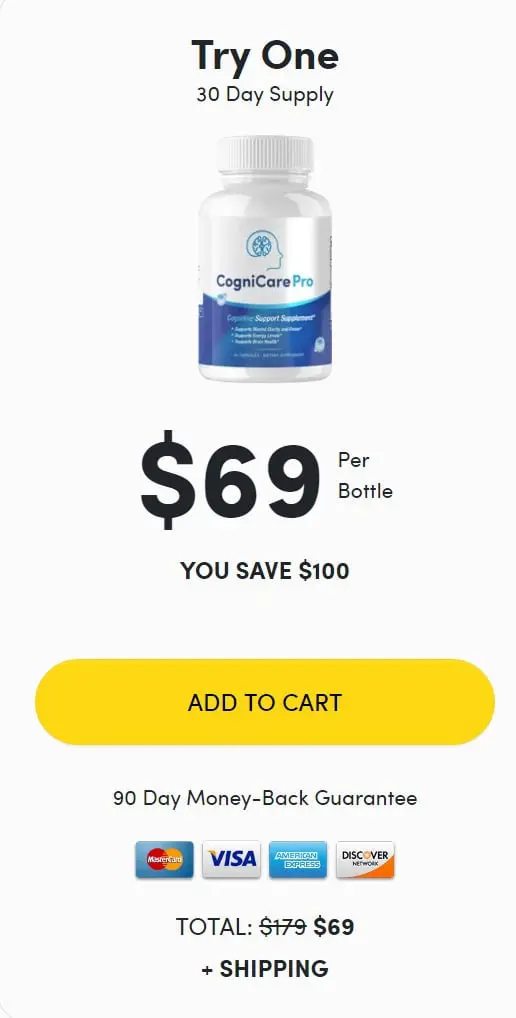 CogniCare Pro 1 $69/bottle