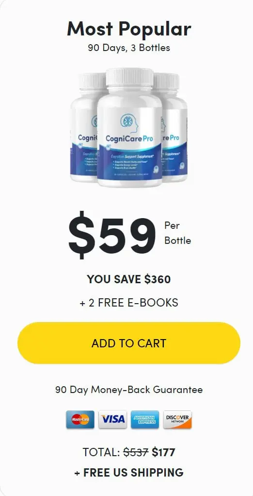 CogniCare Pro 3 $59/bottle